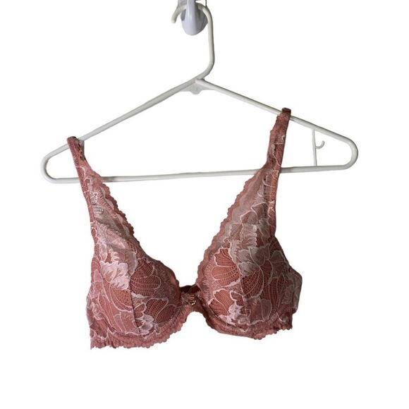 Montelle 32C Rose Clay Blush Lace Blushing Mystique Bra - Picture 3 of 6